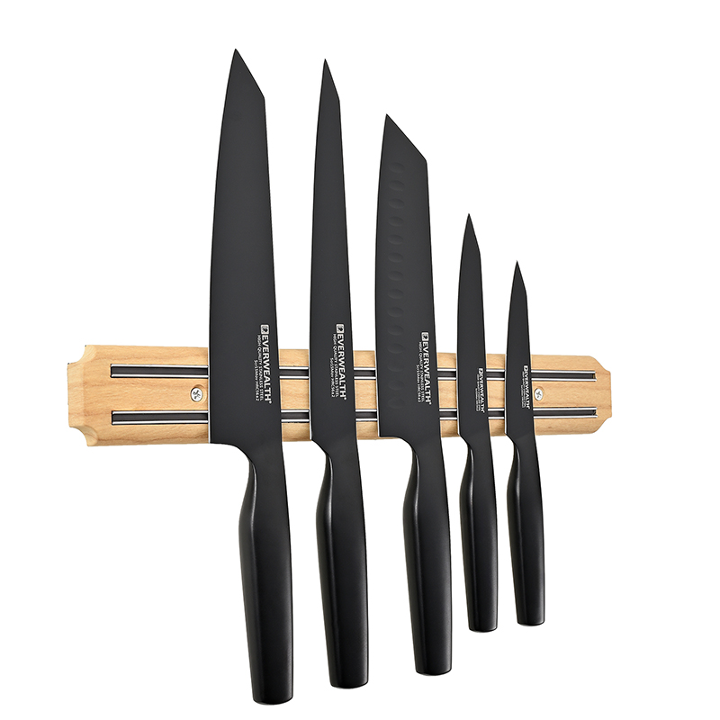 20cm, 33cm, 38.5cm and 55.5cm Plastic Magnetic Knife Holder with Wooden Pattern Coating- 401005