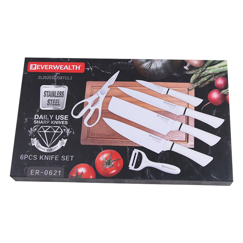 6 Pcs Non-Stick Coating Stainless Steel Kitchen Knife Set - ER-0621